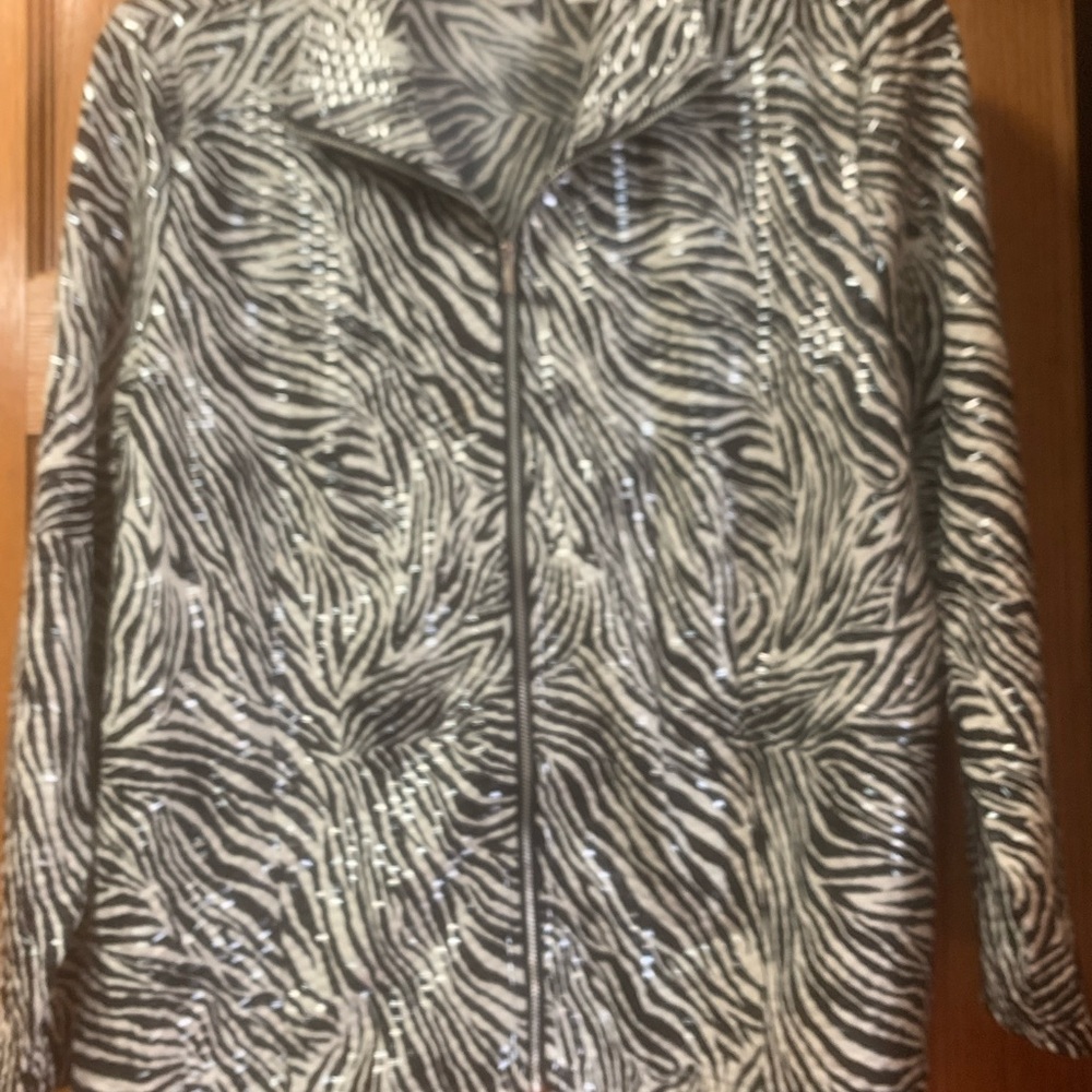 Beautiful Laura Ashley zip-up dressy jacket.